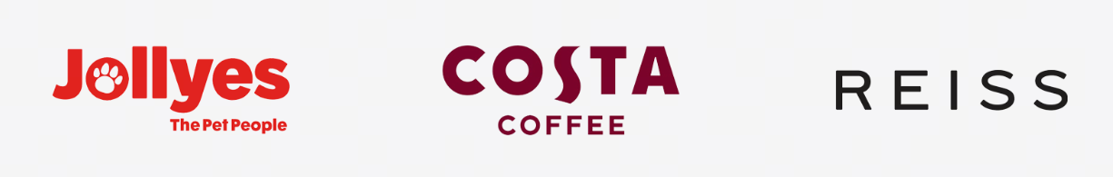 Organisations using SERAGE products: Jollyes, Costa Coffee and Reiss